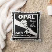 24周年結婚オパール伝統的 クッション (ブランケット)