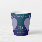 24周年記念結婚ブルーラテマグ カフェラテマグ (正面)