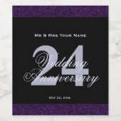 24周年記念結婚ワインラカスタムベル ワインラベル (シングルラベル)