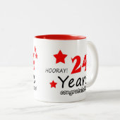 24周年， 24年結婚記念日 ツートーンマグカップ (正面右)