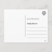 24家族とコラージュ日付 – 黒 シーズンポストカード (裏面)