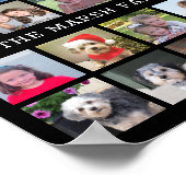 24家族とコラージュ日付 – 黒 ポスター (角)