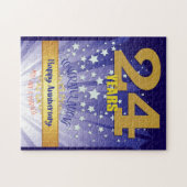 24年リカバリ記念日はっきりした数値 ジグソーパズル (横)