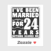 24年目の結婚記念日おめでとう シール (シート)