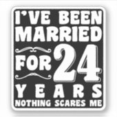 24年目の結婚記念日おめでとう シール (正面)