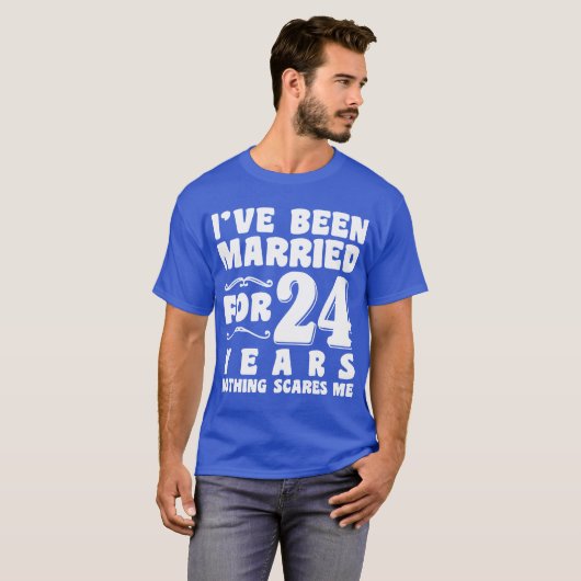 24年目の結婚記念日おめでとう Tシャツ (正面フル)