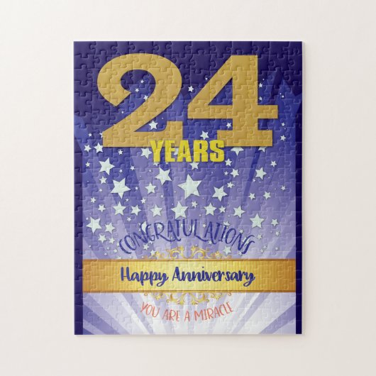 24年間の回復記念の太字の数字 ジグソーパズル (縦)