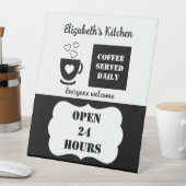 24時間いつでもコーヒーをご提供 台座サイン (インサイチュ)