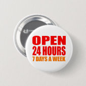 24時間を開けて下さい 缶バッジ (正面&裏面)