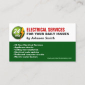 24時間エレクトリシャン電力照明 名刺 (裏面)