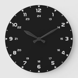 24時間テンプレートで独自の壁掛け時計顔 ラージ壁時計