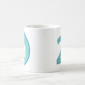 24時間デザインキャメル(青/ターコイズ)マグ コーヒーマグカップ (中央)