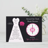 24時間パーティーのウェディングシャワーの招待状 招待状 (スタンド正面)