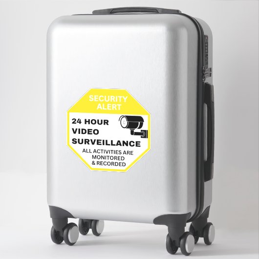 24時間ビデオ監視 シール (スーツケース)