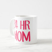 24時間ママ コーヒーマグカップ (正面左)