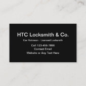 24時間ロックスミス・ビジネス・カード 名刺 (裏面)