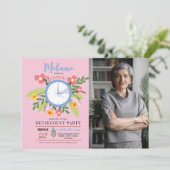 24時間休みの女性のフローラおもしろい写真 招待状 (スタンド正面)