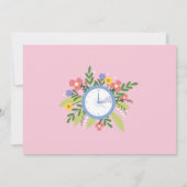 24時間休みの女性のフローラおもしろい写真 招待状 (裏面)