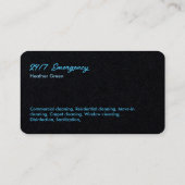 24時間体制の清掃サービス 名刺 (裏面)