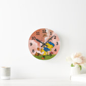 24時間体制の紅葉の中で ラウンド壁時計 (ホーム)