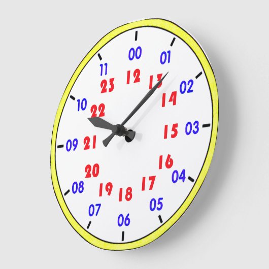 24時間制 ラージ壁時計 (傾斜)