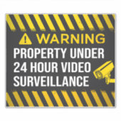 24時間監視の下のプロパティ シール (正面)