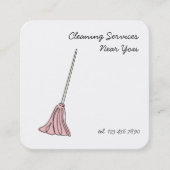 24時間365日の緊急クリーニングサービス スクエア名刺 (正面)