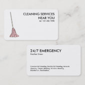 24時間365日の緊急クリーニングサービス 名刺 (正面/裏面)