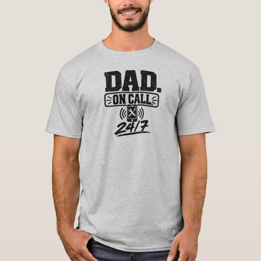 24時間365日オンコール中のダダ - Tシャツ (正面)