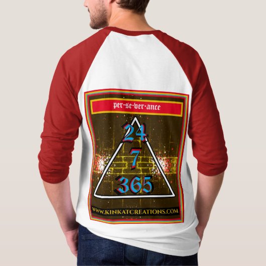 24時間365日不断の努力 Tシャツ (裏面)