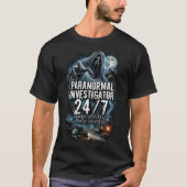 24時間365日超常現象調査中 Tシャツ (正面)