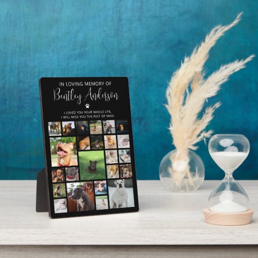 24枚の写真が入るペットのメモリアルプレート フォトプラーク (側面)