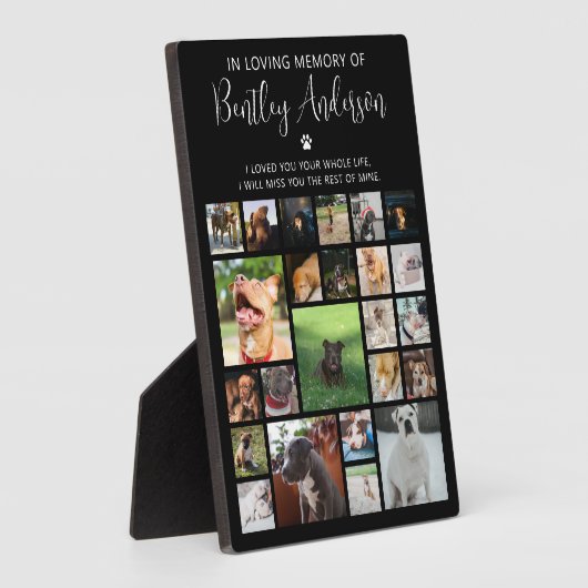 24枚の写真が入るペットのメモリアルプレート フォトプラーク (側面)
