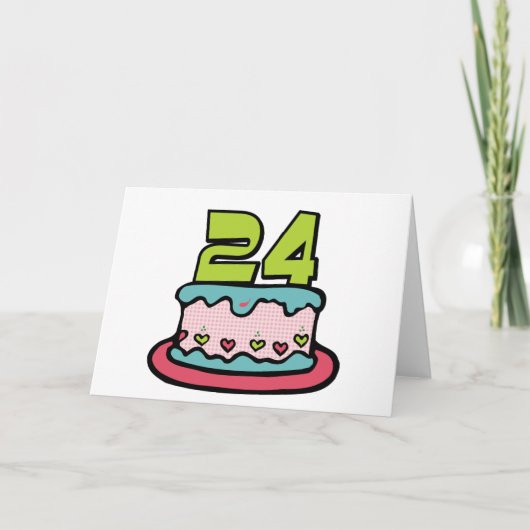24歳お誕生日ケーキ カード (正面)