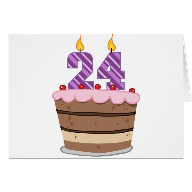24歳のお誕生日ケーキ (正面横)