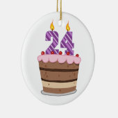 24歳のお誕生日ケーキ セラミックオーナメント (右)