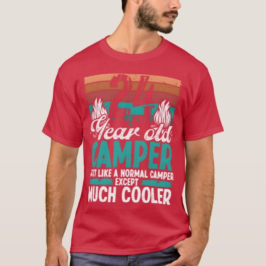 24歳のキャンパー スカウト キャンプ 24歳の誕生日 vi tシャツ (正面)