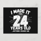 24歳の皮肉なミーム 面白い24歳の誕生日 ポストカード (正面)