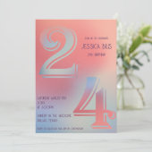 24歳の誕生日の招待状 招待状 (スタンド正面)