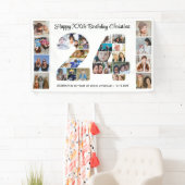24歳の誕生日パーティー ナンバー24フォトコラージュ 横断幕 (インサイチュ)