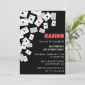 24歳の誕生日招待状メンズトランプのポーカーカジノラスベガス 招待状 (スタンド正面)