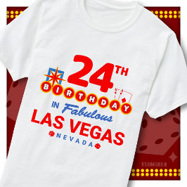24歳の誕生日 ラスベガス ウェルカムサイン パーティースコード Tシャツ