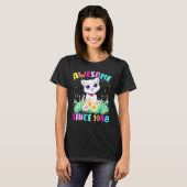 24歳女子 猫好き 1998年生まれスゴイ 24才 Tシャツ (正面フル)