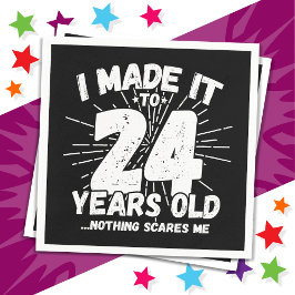 24歳皮肉ミームおもしろい24誕生日 スタンダードカクテルナプキン