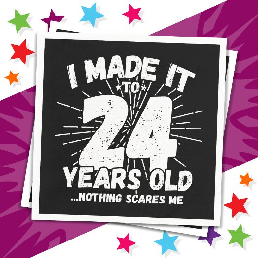 24歳皮肉ミームおもしろい24誕生日 スタンダードカクテルナプキン