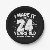 24歳皮肉ミームおもしろい24誕生日 ペーパープレート (正面)