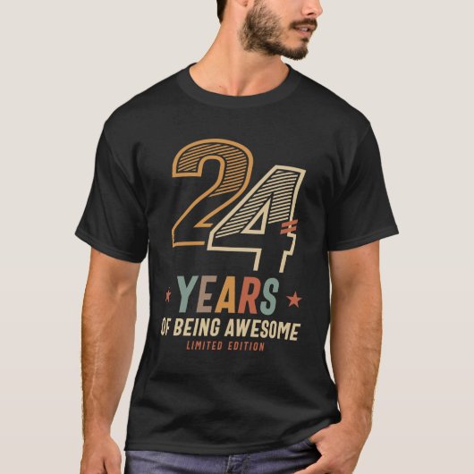 24歳素晴らし2000年24誕生日 Tシャツ (正面)