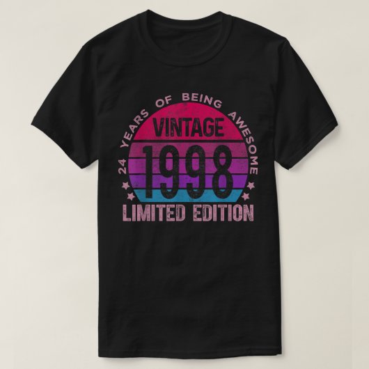 24歳贈答ヴィンテージ1998年限定24t tシャツ (デザイン正面)