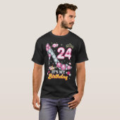 24歳24誕生日ピンクダイヤモンドSh Tシャツ (正面フル)