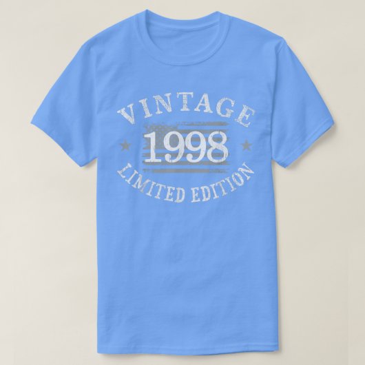 24歳 ヴィンテージ 1998 米国国旗 24歳 誕生日 Tシャツ (デザイン正面)